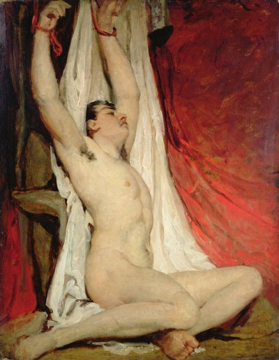 Homme nu, les bras levés - William Etty